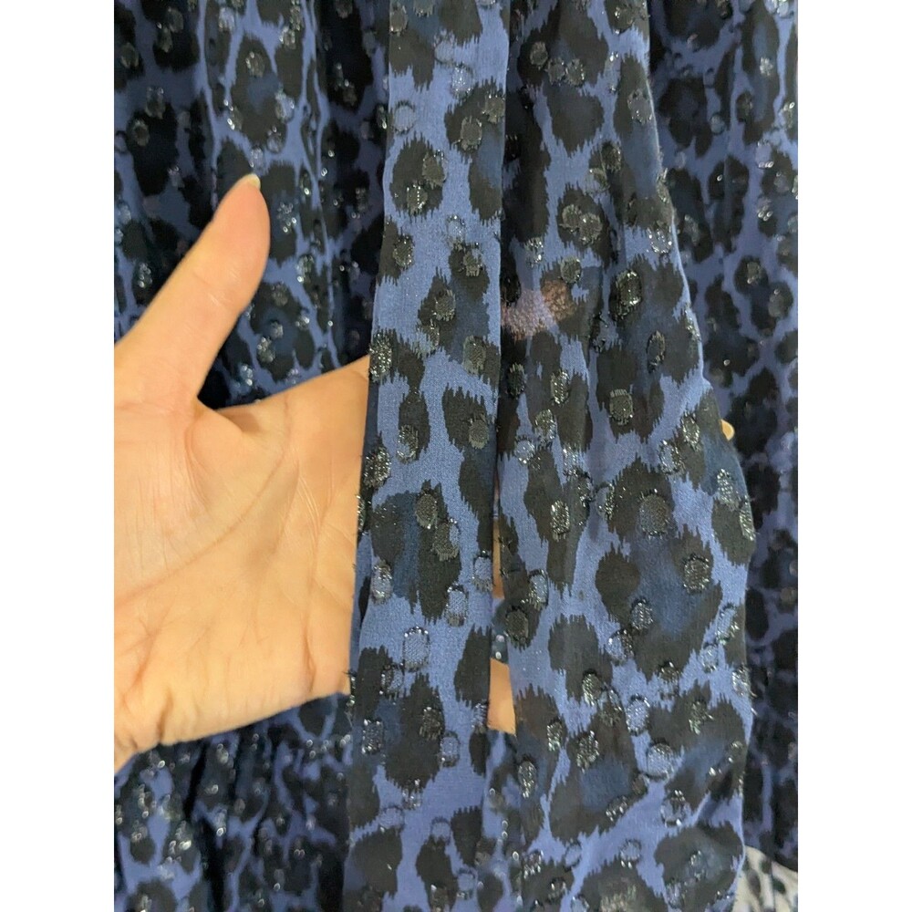 Kate Spade Leopard Print Clip Dot Mini Dress Sz 2XS Whimsygoth Moody Romantic - Picture 6 of 10